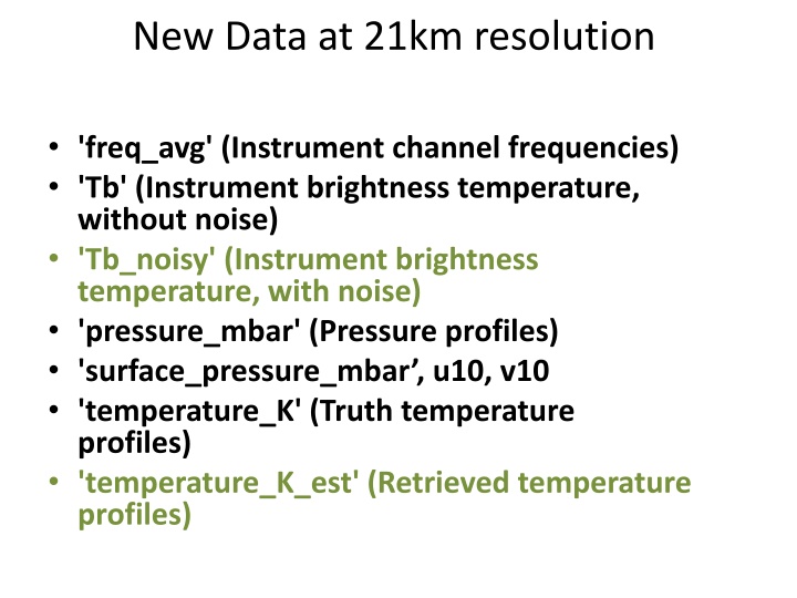 new data at 21km resolution