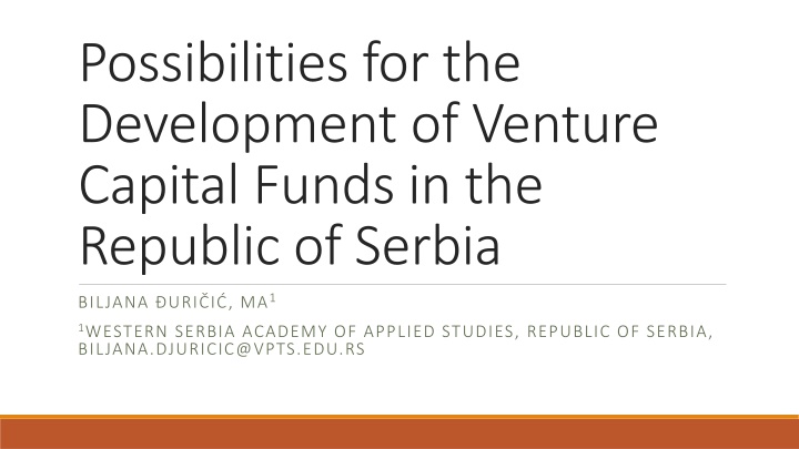 possibilities for the development of venture