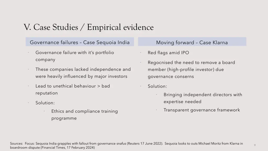 v case studies empirical evidence