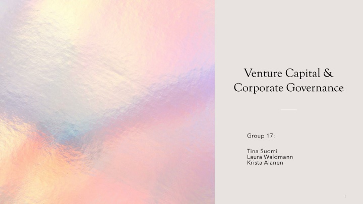 venture capital corporate governance