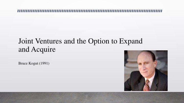 joint ventures and the option to expand