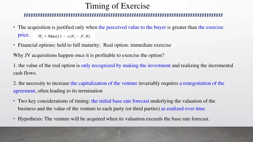 timing of exercise