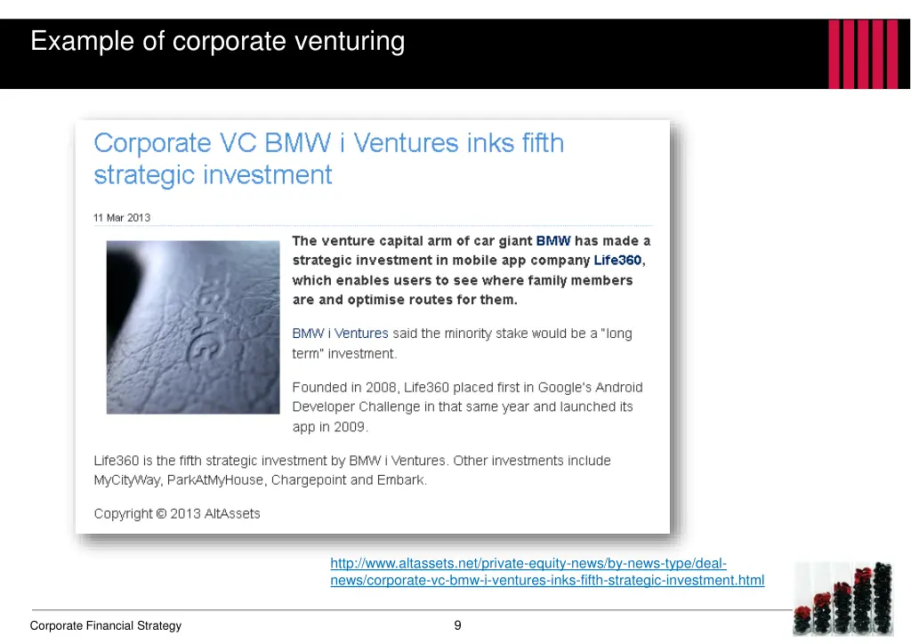 example of corporate venturing