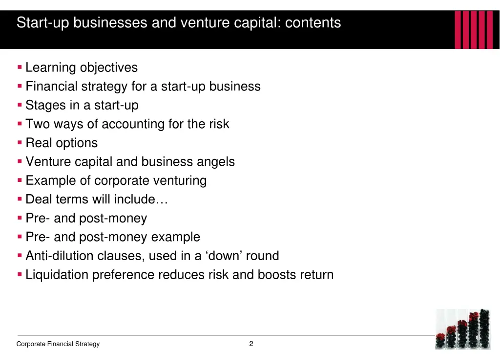 start up businesses and venture capital contents