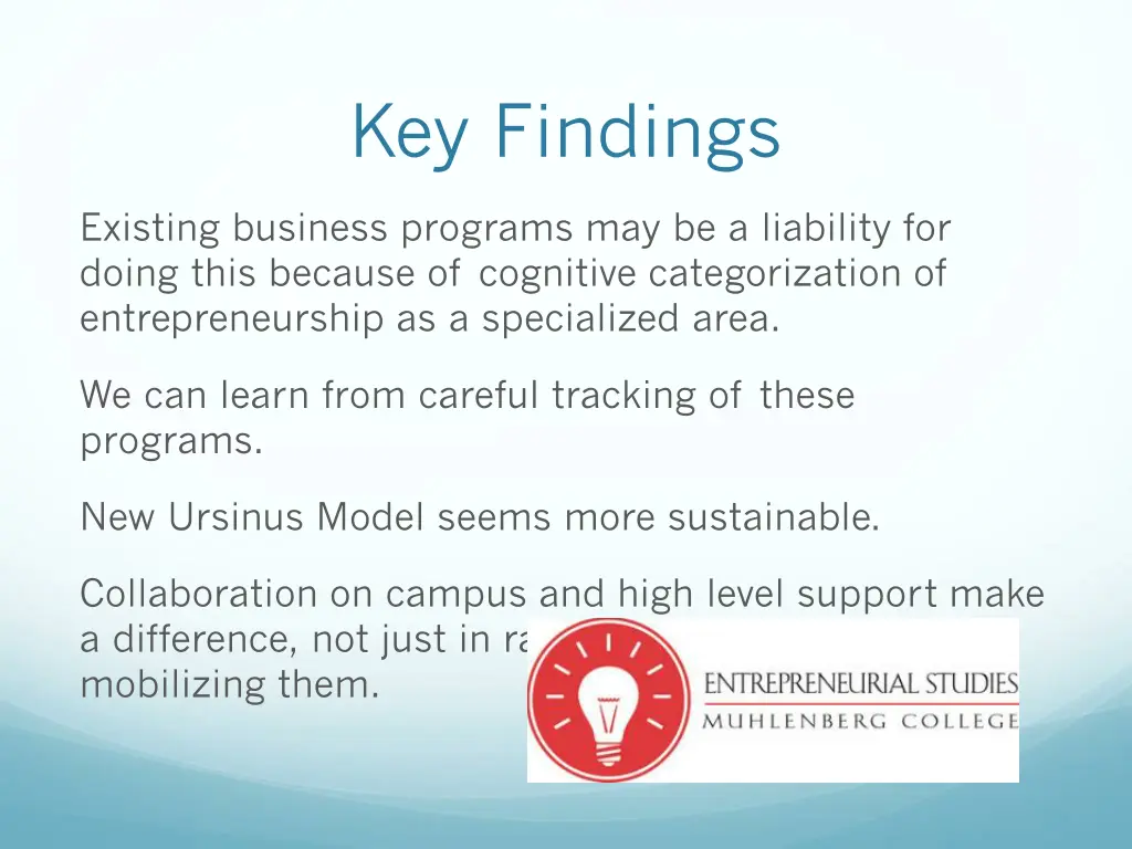 key findings