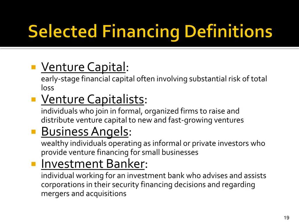 venture capital early stage financial capital