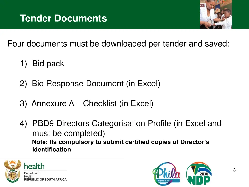 tender documents