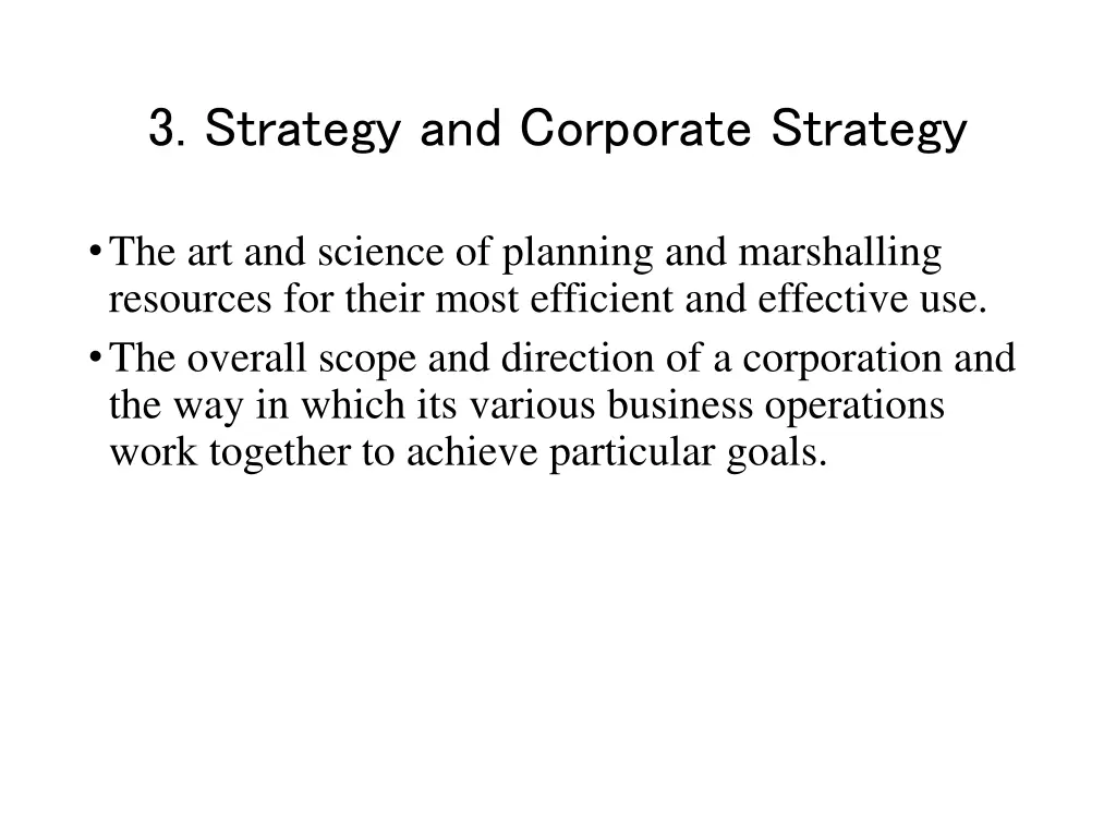 3 strategy and corporate strategy