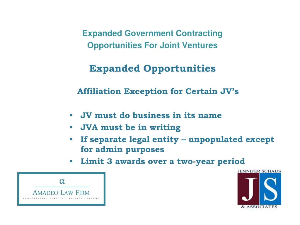 expanded government contracting opportunities 10