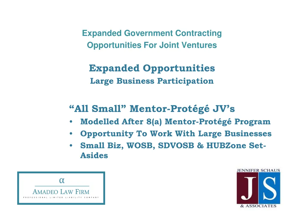 expanded government contracting opportunities 13