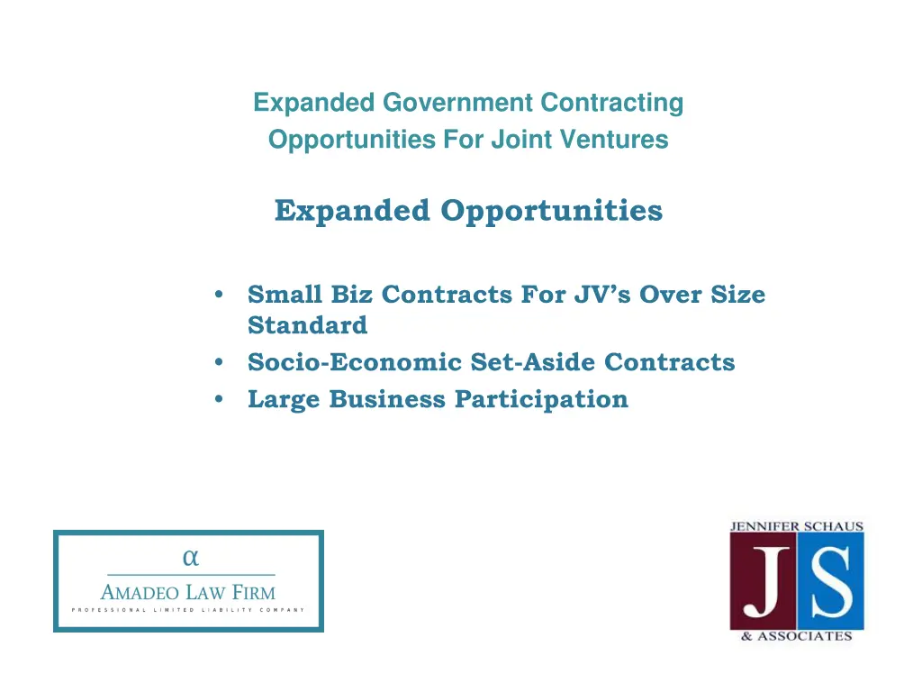 expanded government contracting opportunities 8