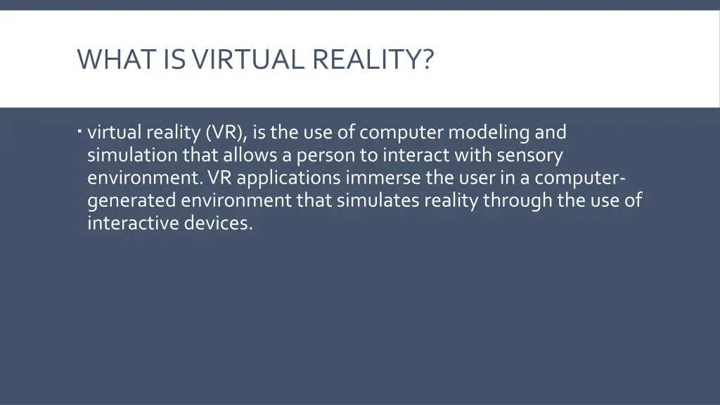 what is virtual reality