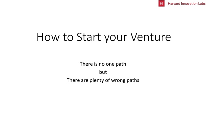 how to start your venture