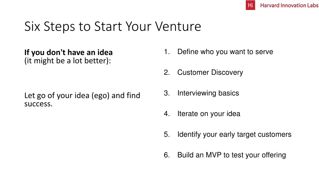 six steps to start your venture 1