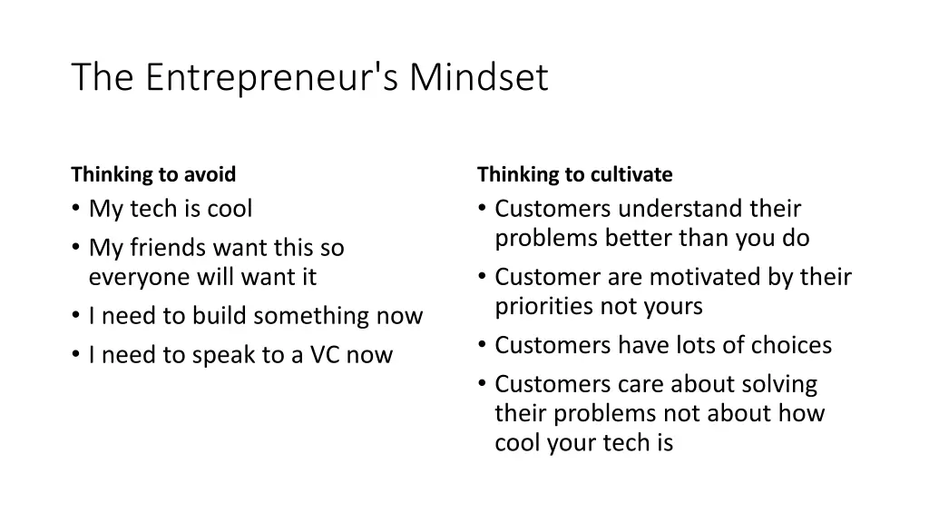 the entrepreneur s mindset