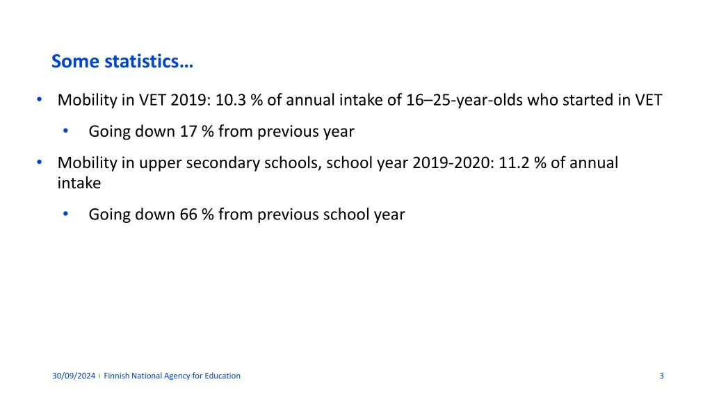 some statistics