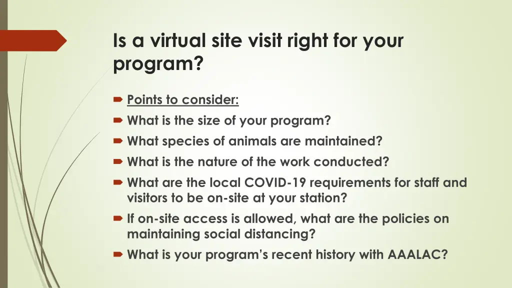 is a virtual site visit right for your program