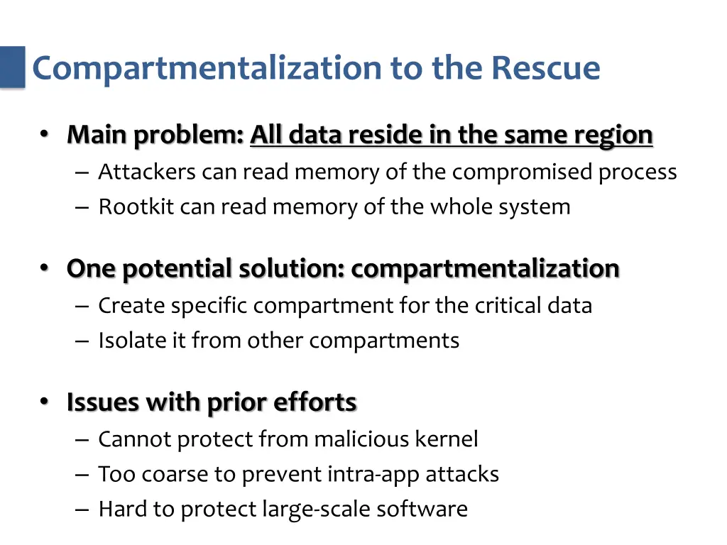 compartmentalization to the rescue