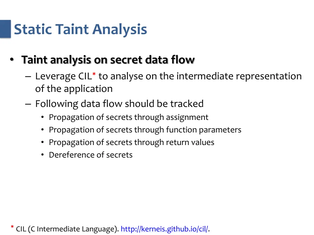 static taint analysis