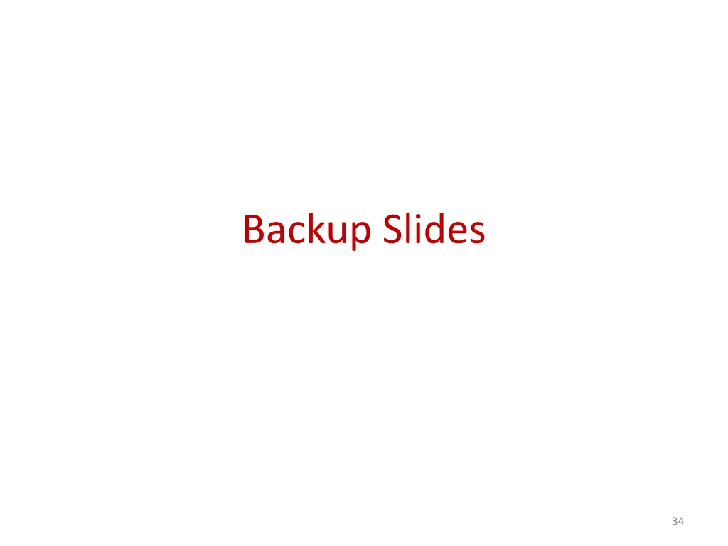 backup slides