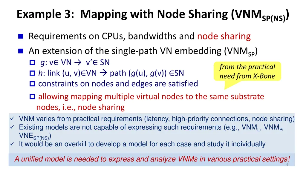 example 3 mapping with node sharing vnm sp ns