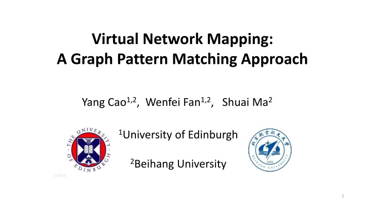 virtual network mapping a graph pattern matching