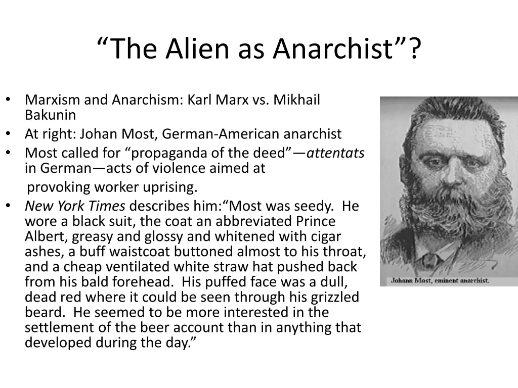 the alien as anarchist