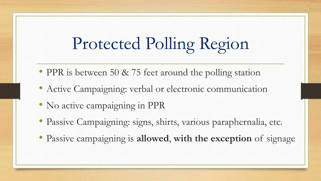 protected polling region