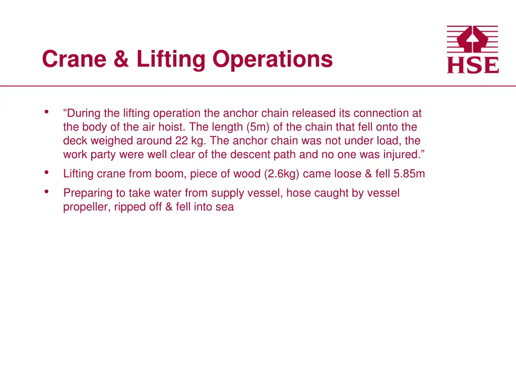 crane lifting operations