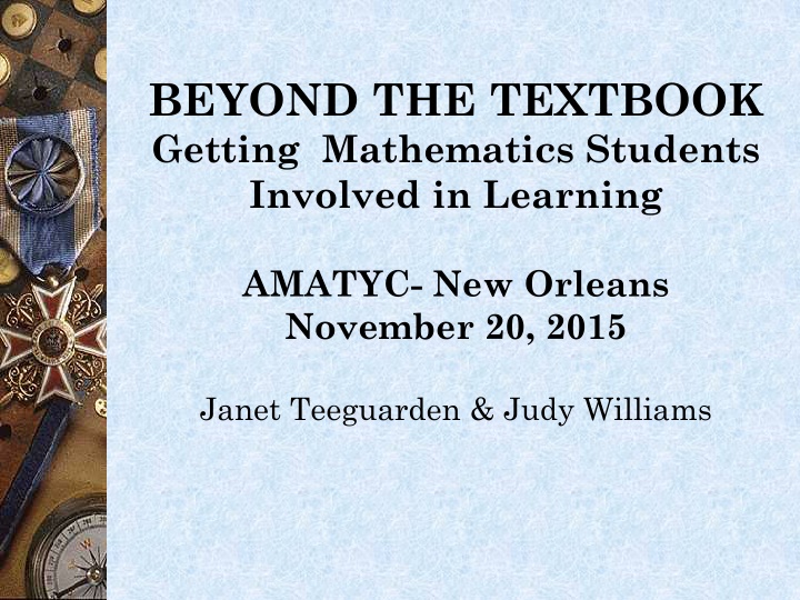 beyond the textbook getting mathematics students