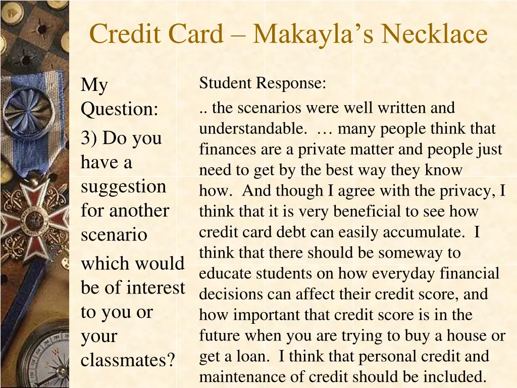 credit card makayla s necklace 1