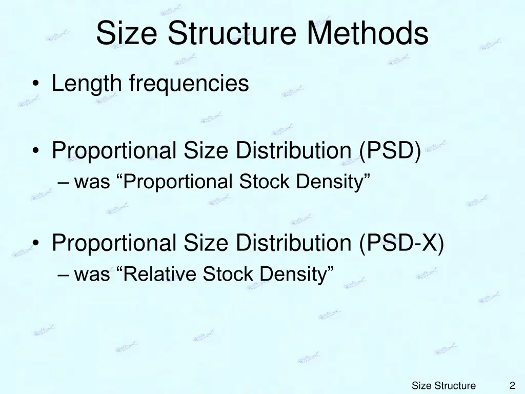 size structure methods