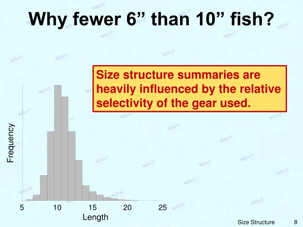 why fewer 6 than 10 fish