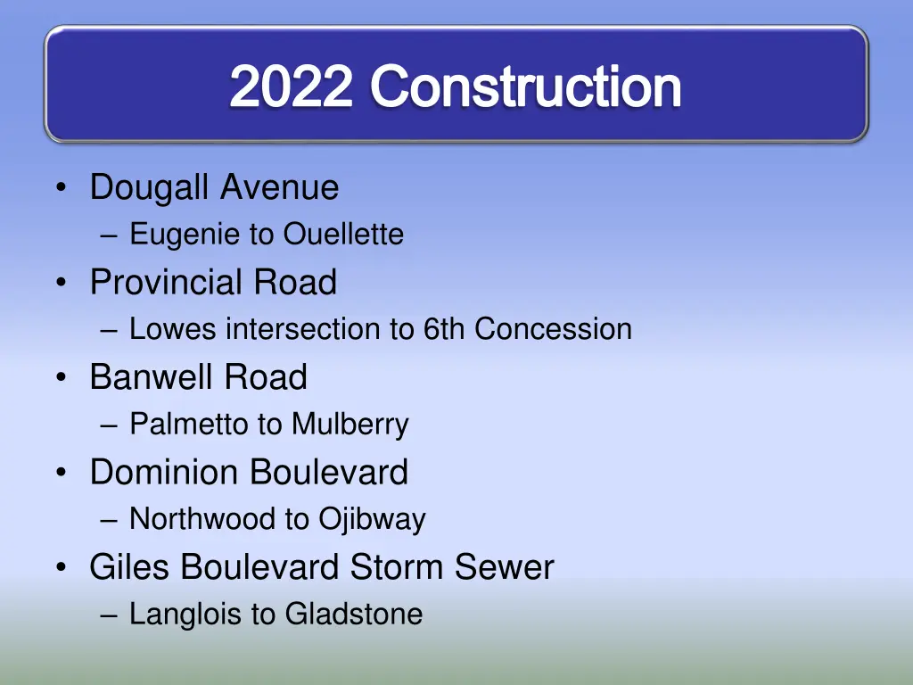 2022 construction