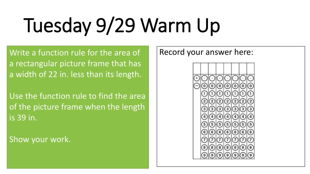 tuesday 9 29 warm up tuesday 9 29 warm up