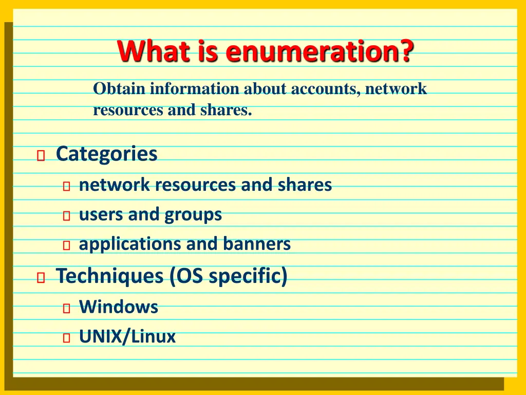 what is enumeration