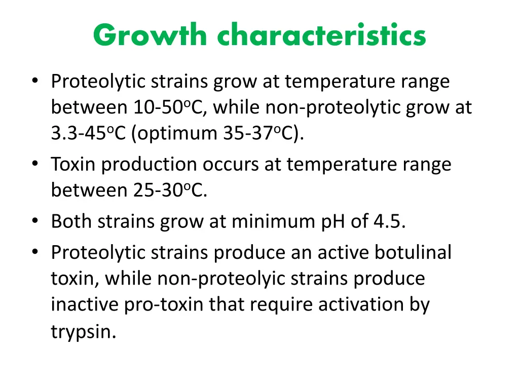 growth characteristics