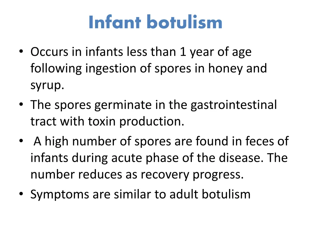 infant botulism