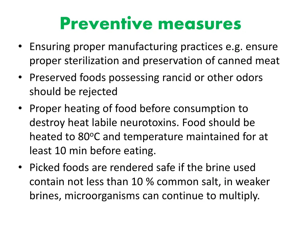 preventive measures ensuring proper manufacturing