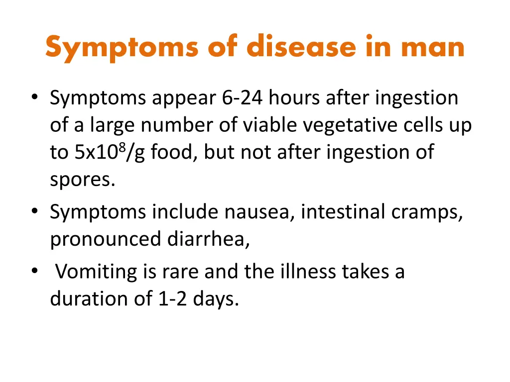 symptoms of disease in man