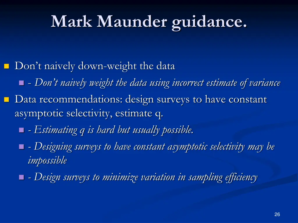 mark maunder guidance