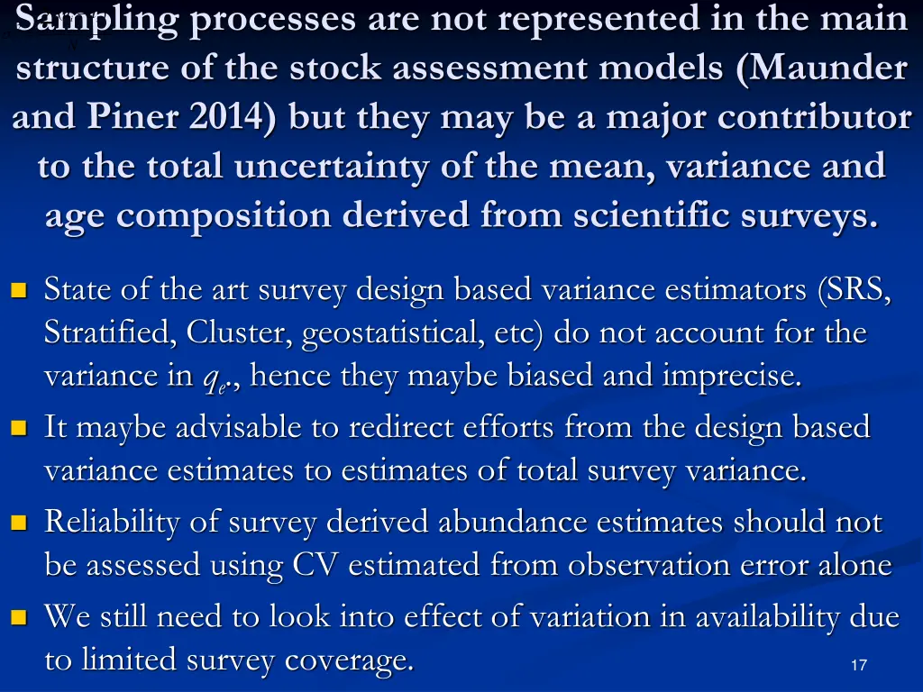 sampling processes are not represented