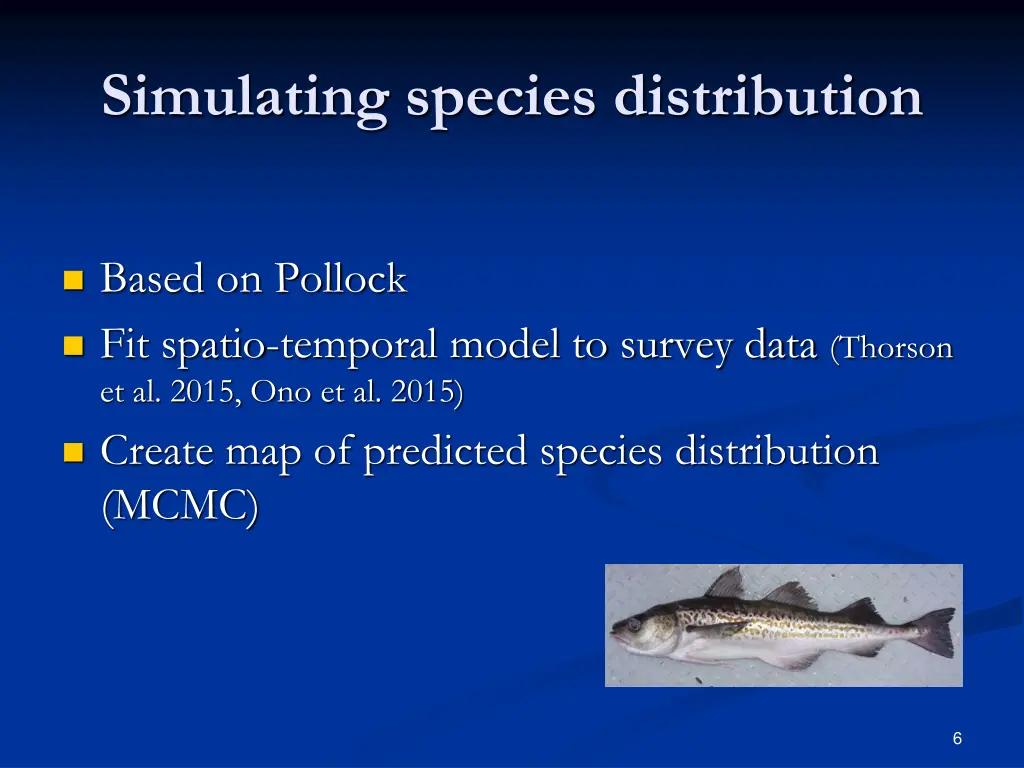 simulating species distribution