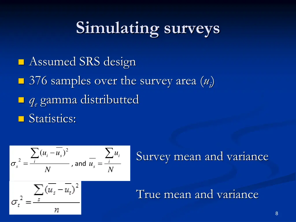 simulating surveys