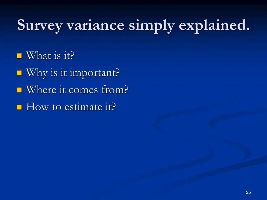 survey variance simply explained