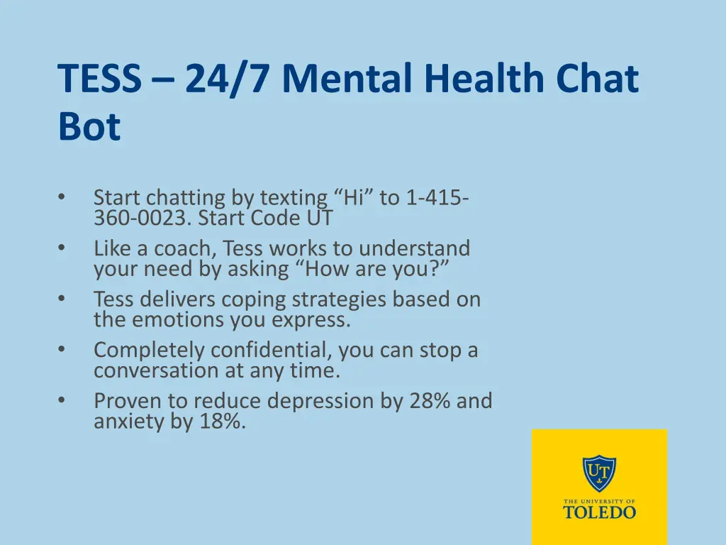 tess 24 7 mental health chat bot