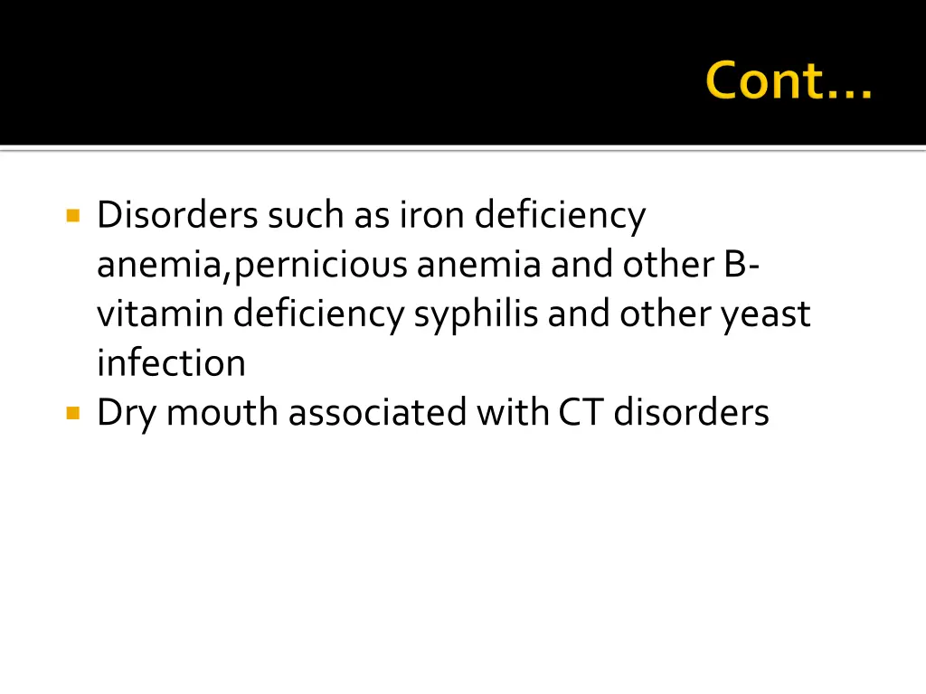 disorders such as iron deficiency anemia