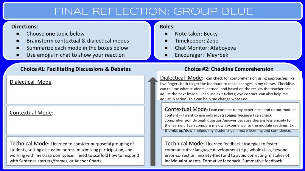 final reflection group blue