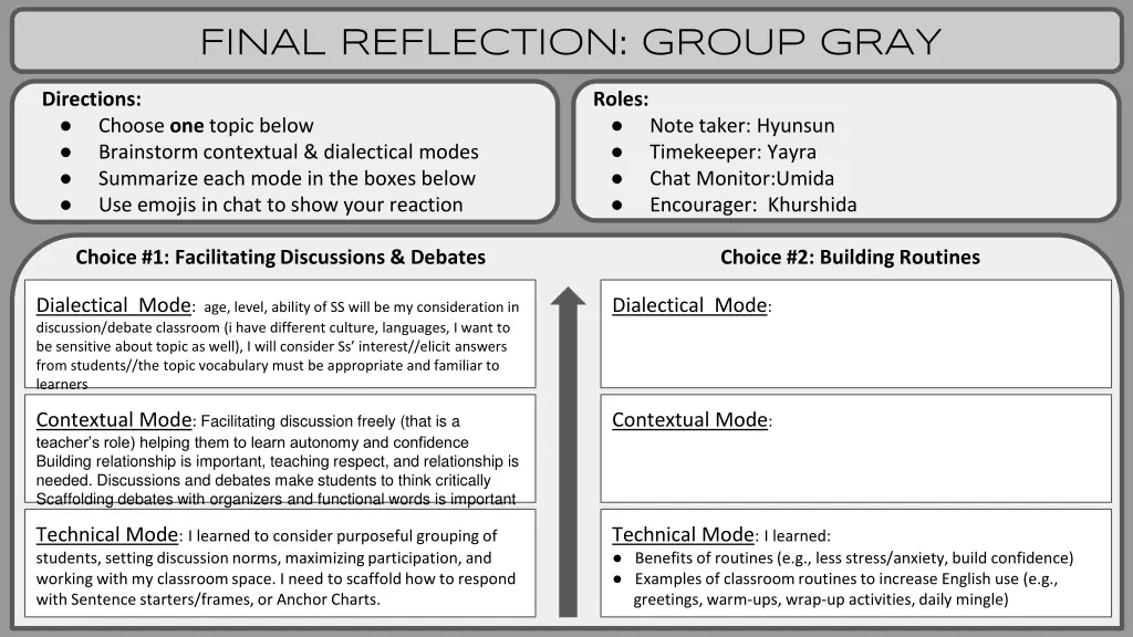 final reflection group gray