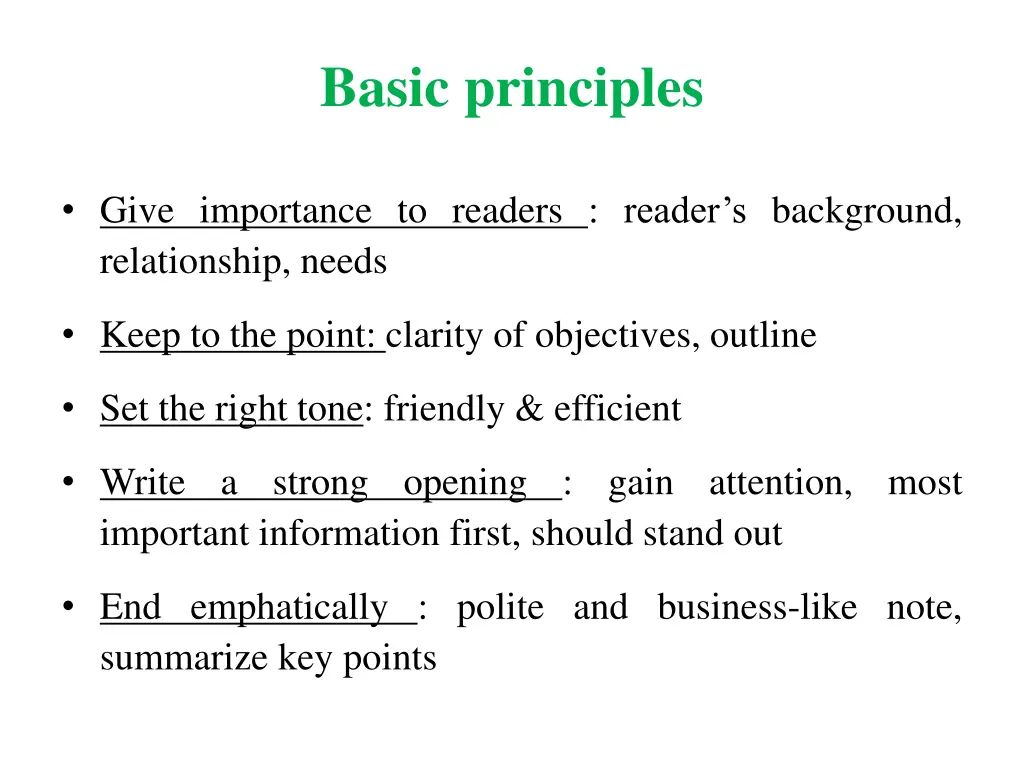 basic principles